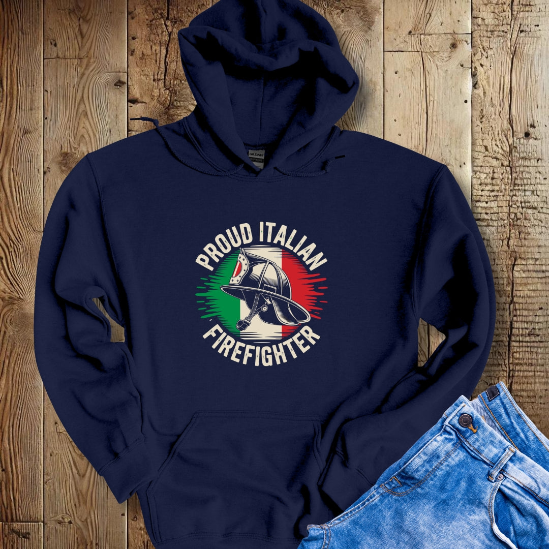 Proud Italian Firefighter Hoodie Sweatshirt