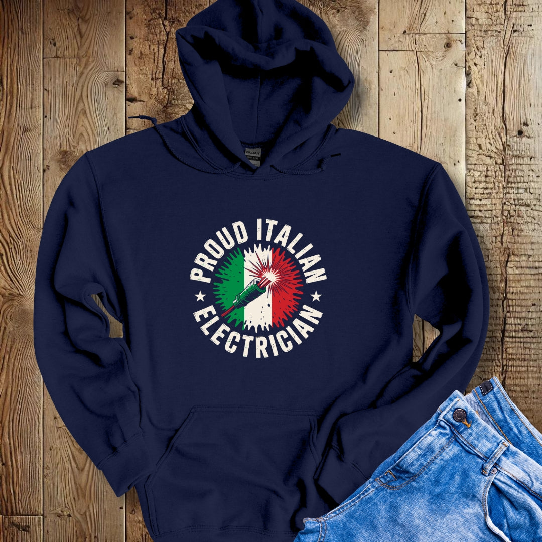 Proud Italian Electrician Hoodie Sweatshirt