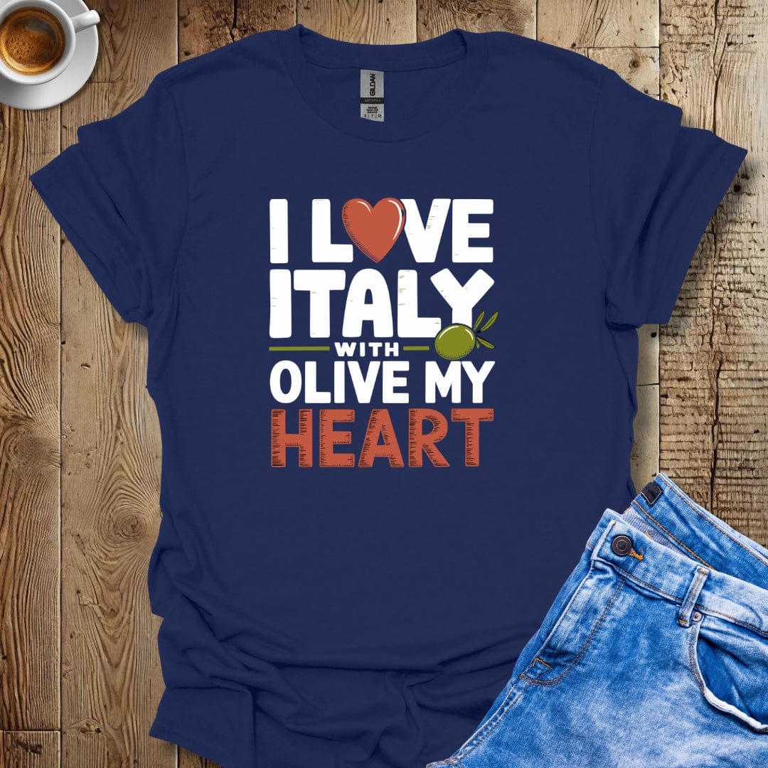 I Love Italy with Olive My Heart T-shirt