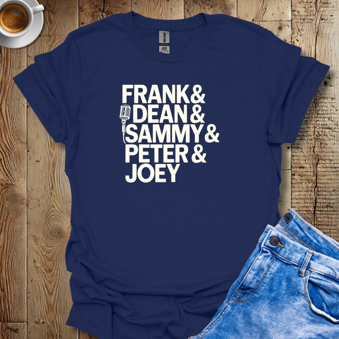 Rat Pack Names Sinatra Martin T-shirt