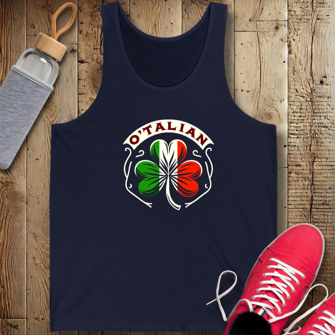 O'talian Half Irish Italian Unisex Jersey Tank