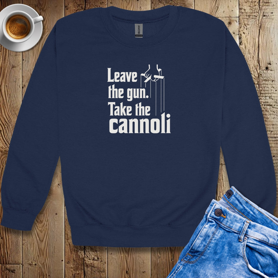 Leave the Gun Take Cannoli Godfather Quote Crew Neck Sweatshirt