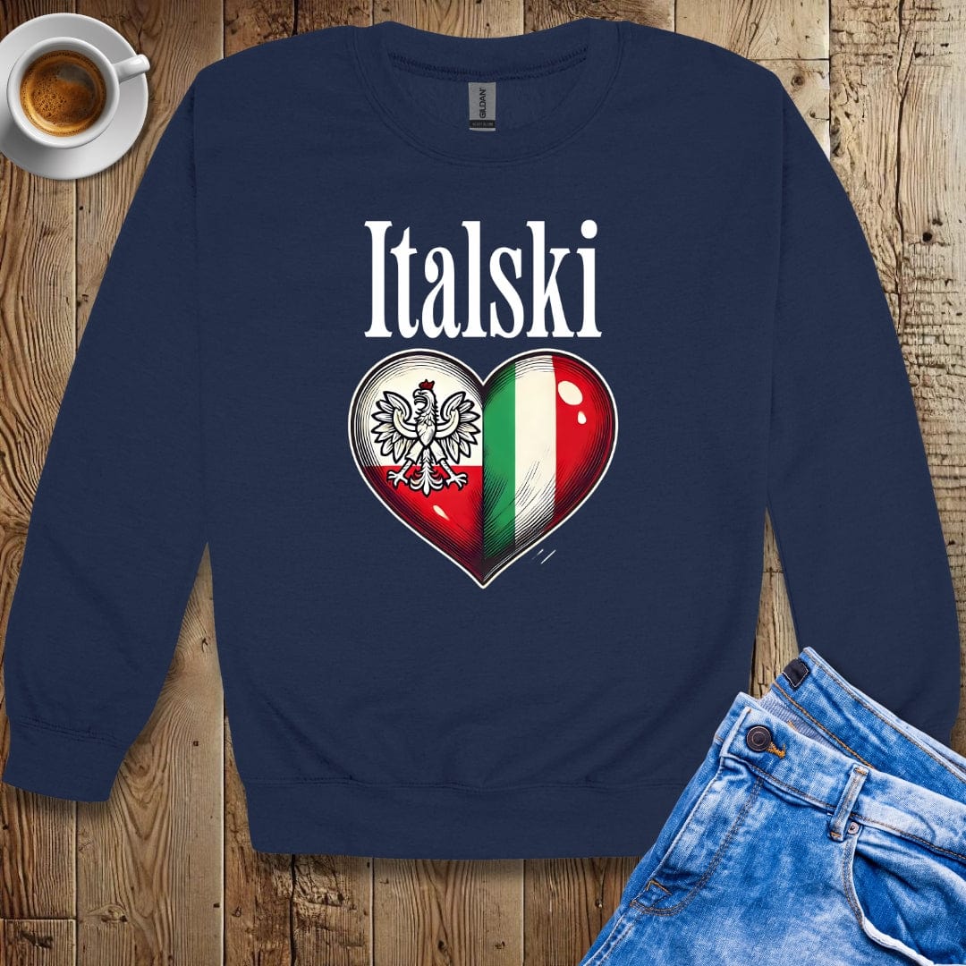 Italski Half Polish Half Italian Crew Neck Sweatshirt