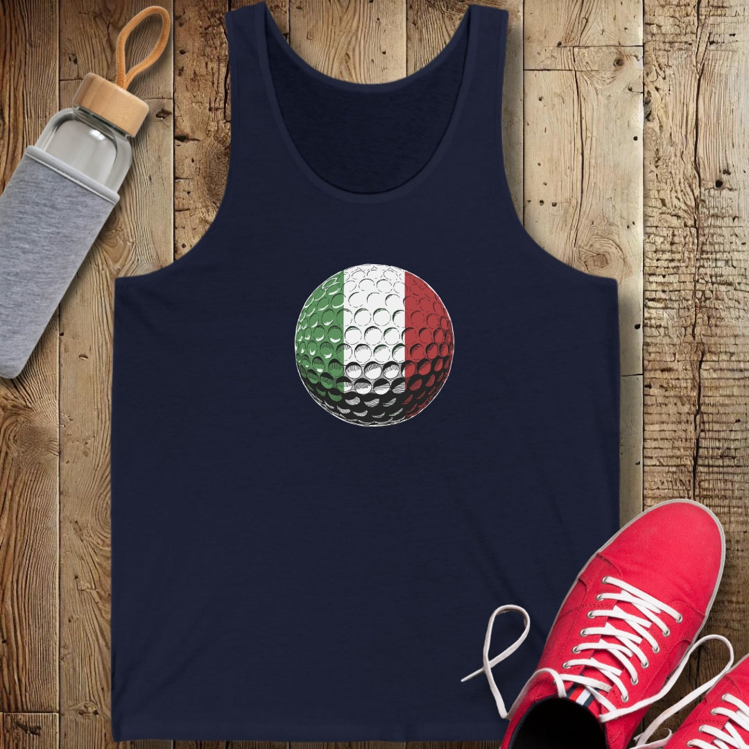 Golfball Italian Flag Unisex Jersey Tank