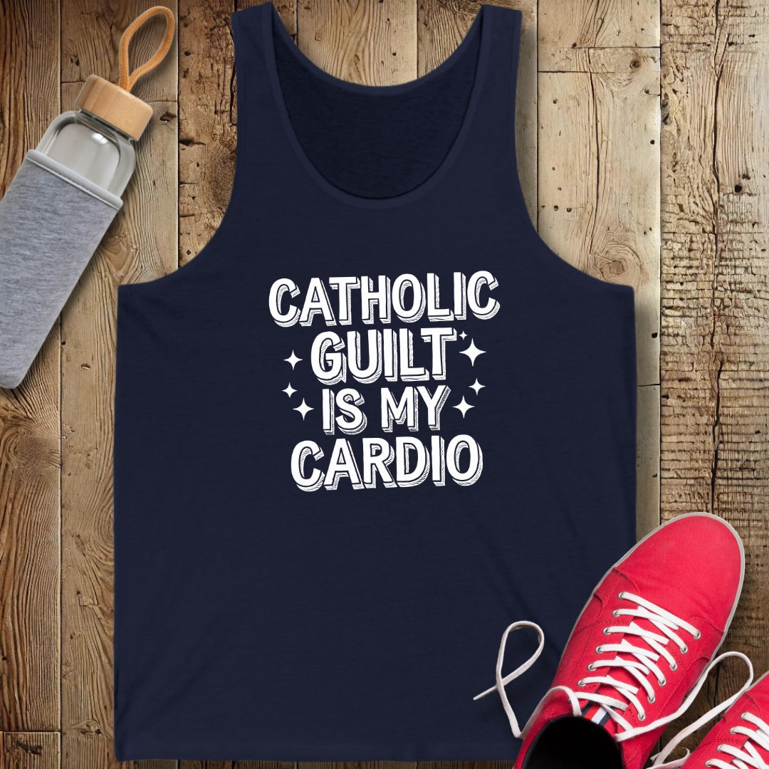 Catholic Guilt Is My Cardio Unisex Jersey Tank