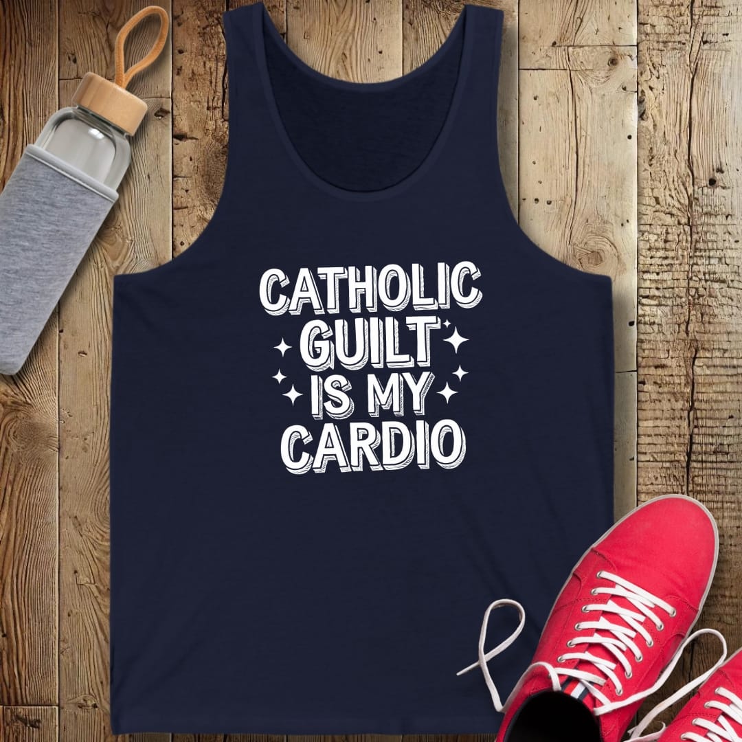 Catholic Guilt Is My Cardio Unisex Jersey Tank