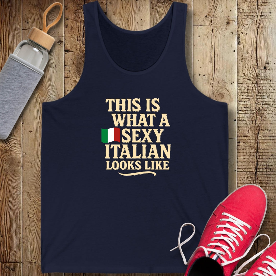 This is What a Sexy Italian Looks Like Unisex Jersey Tank
