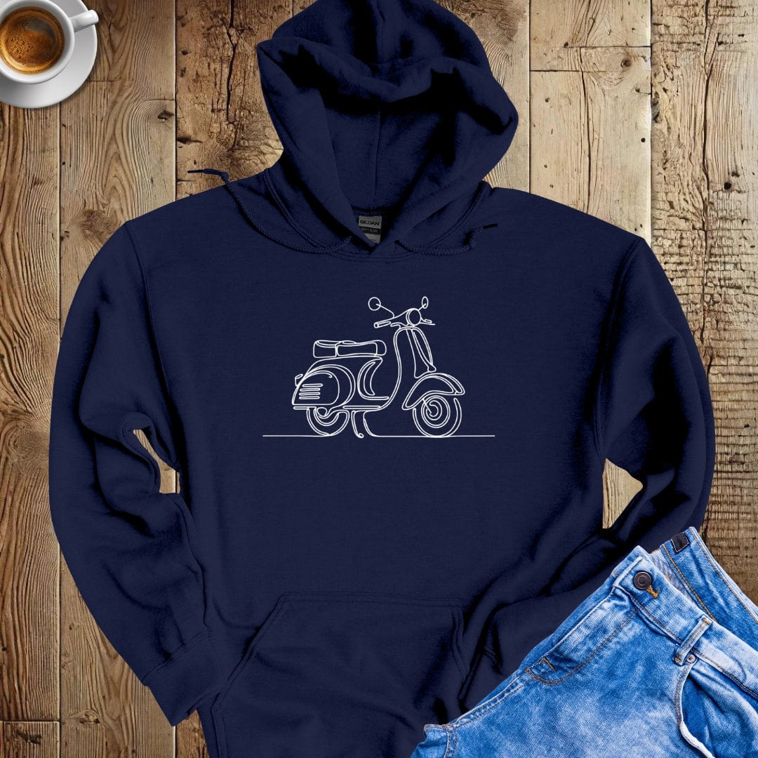 Line Art Italian Scooter Hoodie Sweatshirt