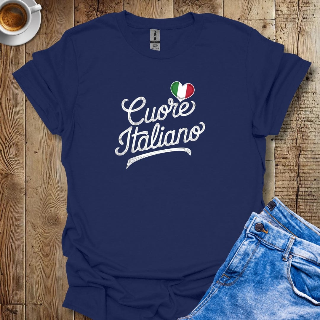 Cuore Italiano Italian Heart Flag T-shirt