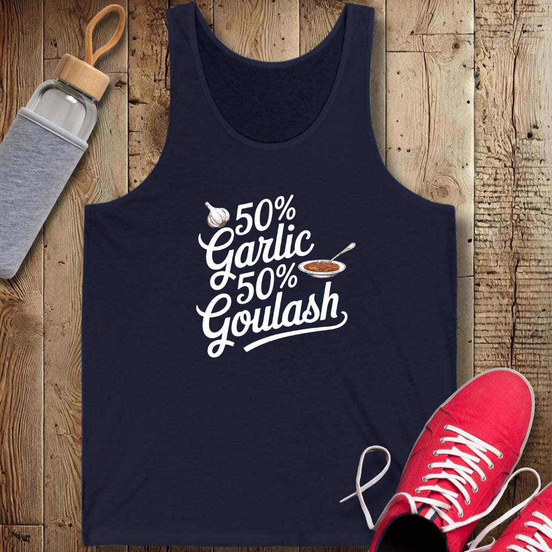50% Garlic 50% Goulash Half Hungarian Unisex Jersey Tank