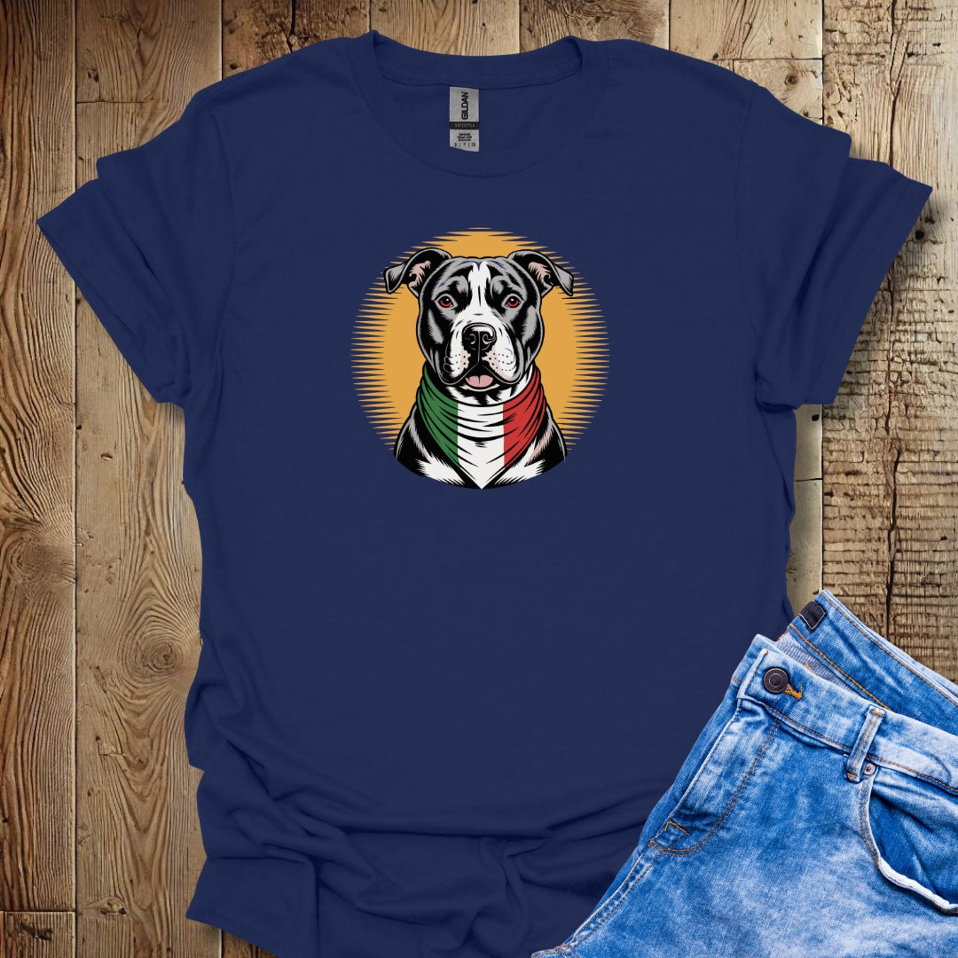 Pit Bull Italian Flag Bandana Unisex T-shirt