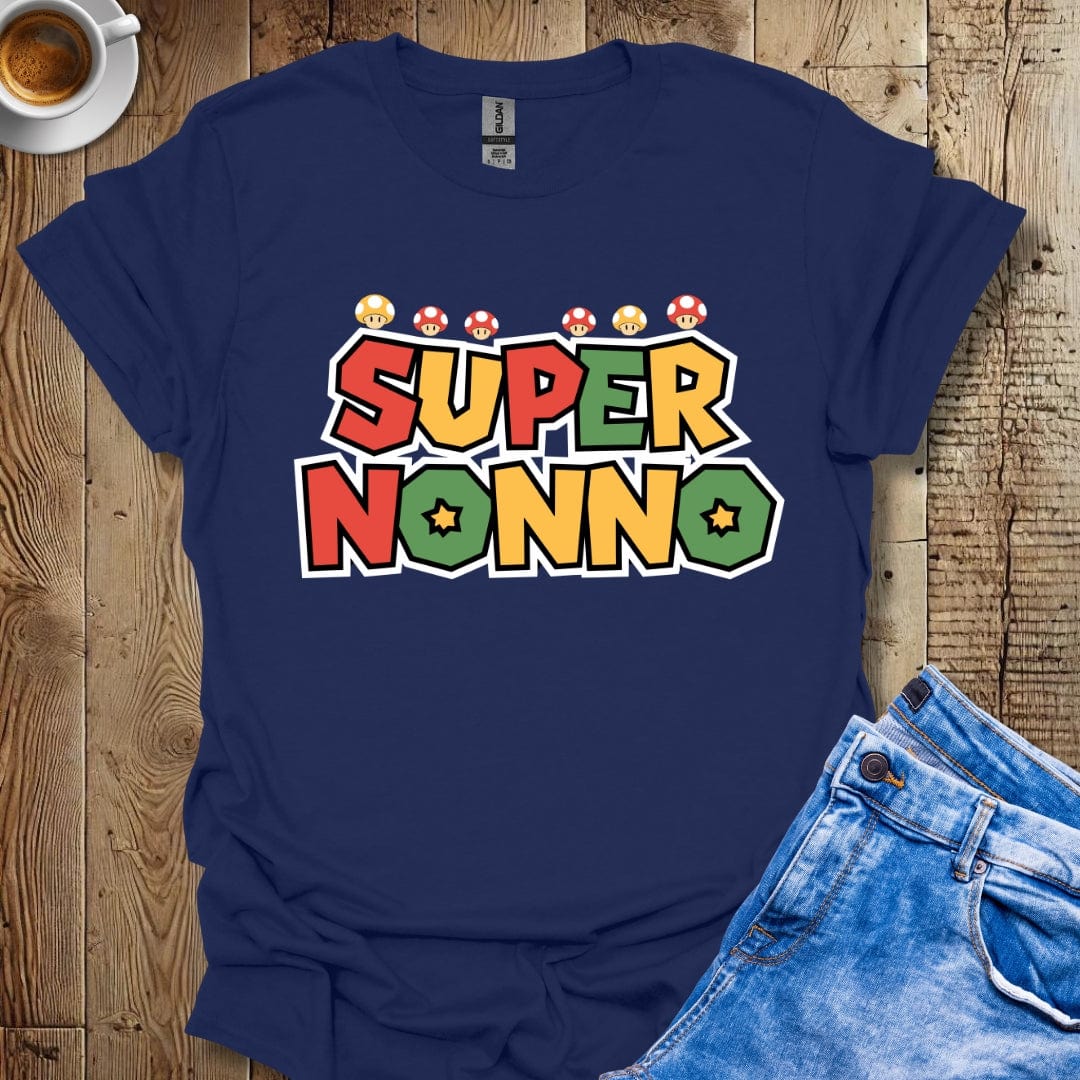 Video Game Style Super Nonno Italian Pride T-shirt