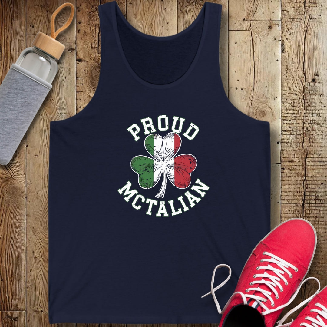 Proud Mctalian Irish Italian Unisex Jersey Tank