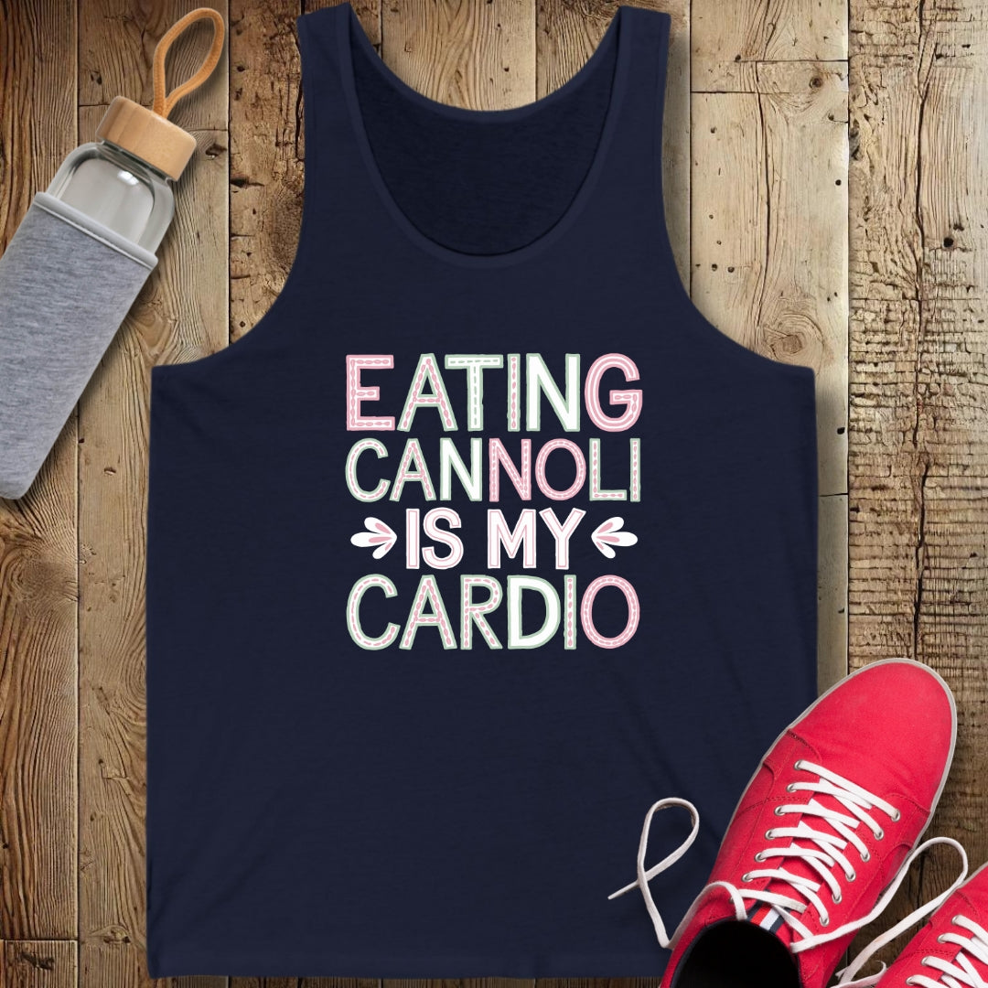Eating Cannoli Is My Cardio Unisex Jersey Tank