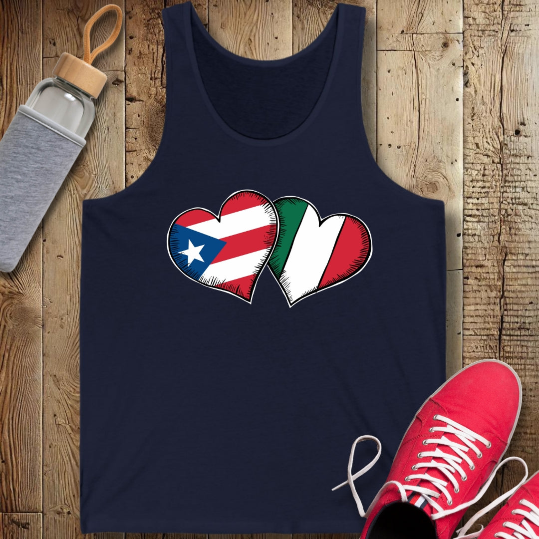 Half Puerto Rican Italian Unisex Jersey Tank