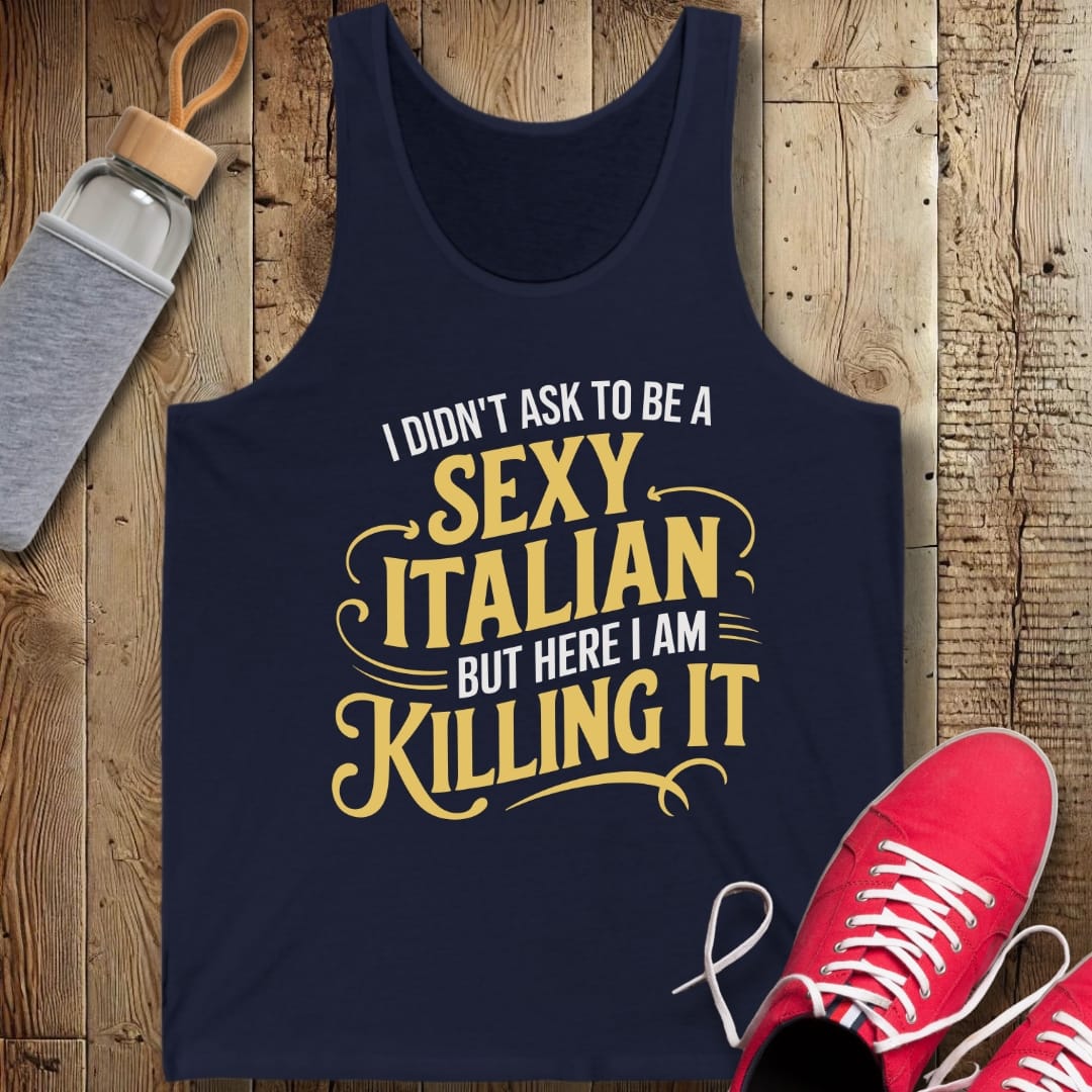 Sexy Italian Killing It Unisex Jersey Tank