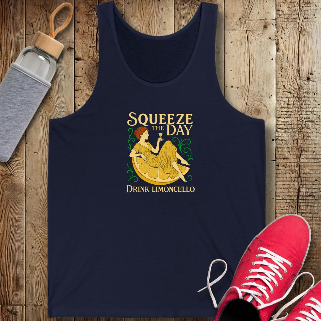 Squeeze the Day Drink Limoncello Unisex Jersey Tank