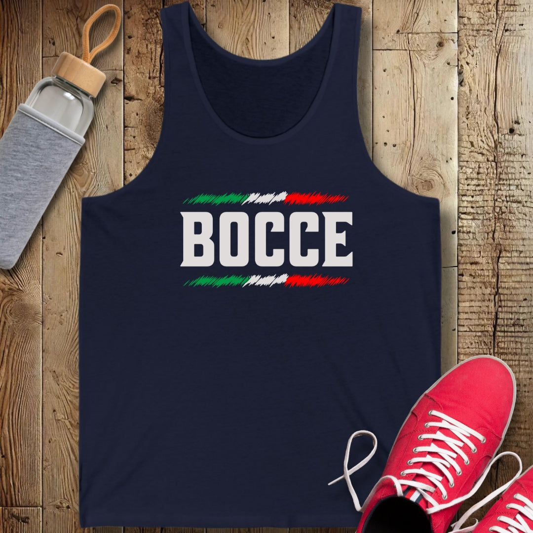 Bocce Italian Flag Unisex Jersey Tank