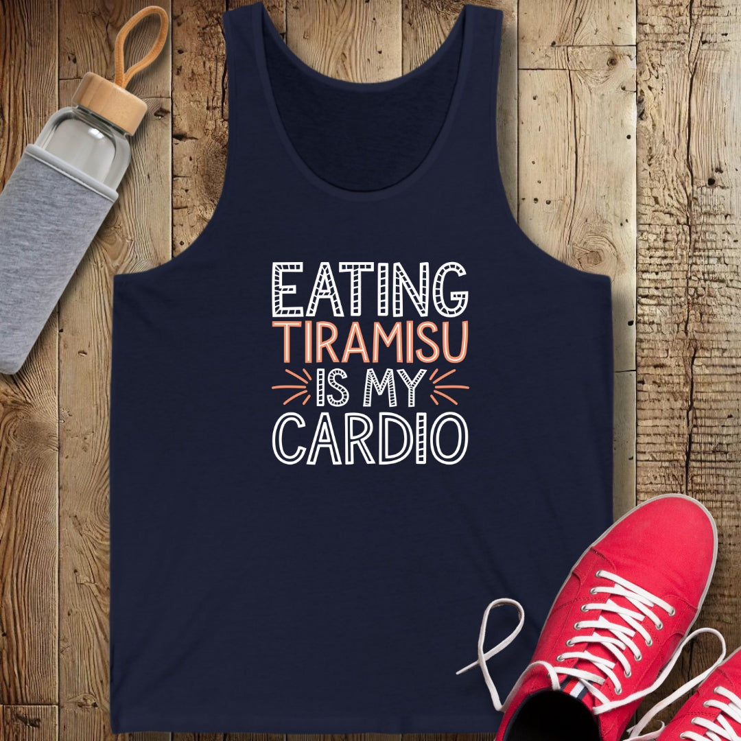 Eating Tiramisu Is My Cardio Unisex Jersey Tank