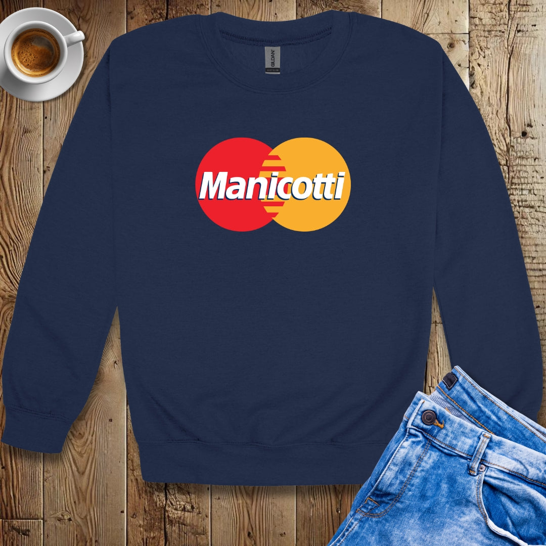 Manicotti Mastercard Logo Crew Neck Sweatshirt