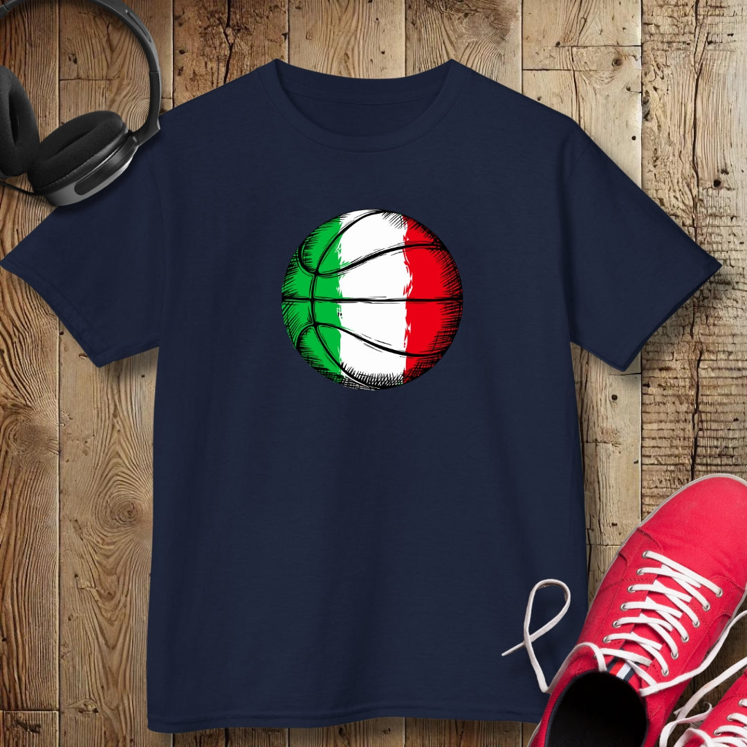 Italian Flag Basketball Kids Tee
