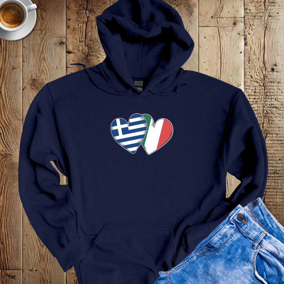 Half Greek Italian Hoodie Sweatshirt