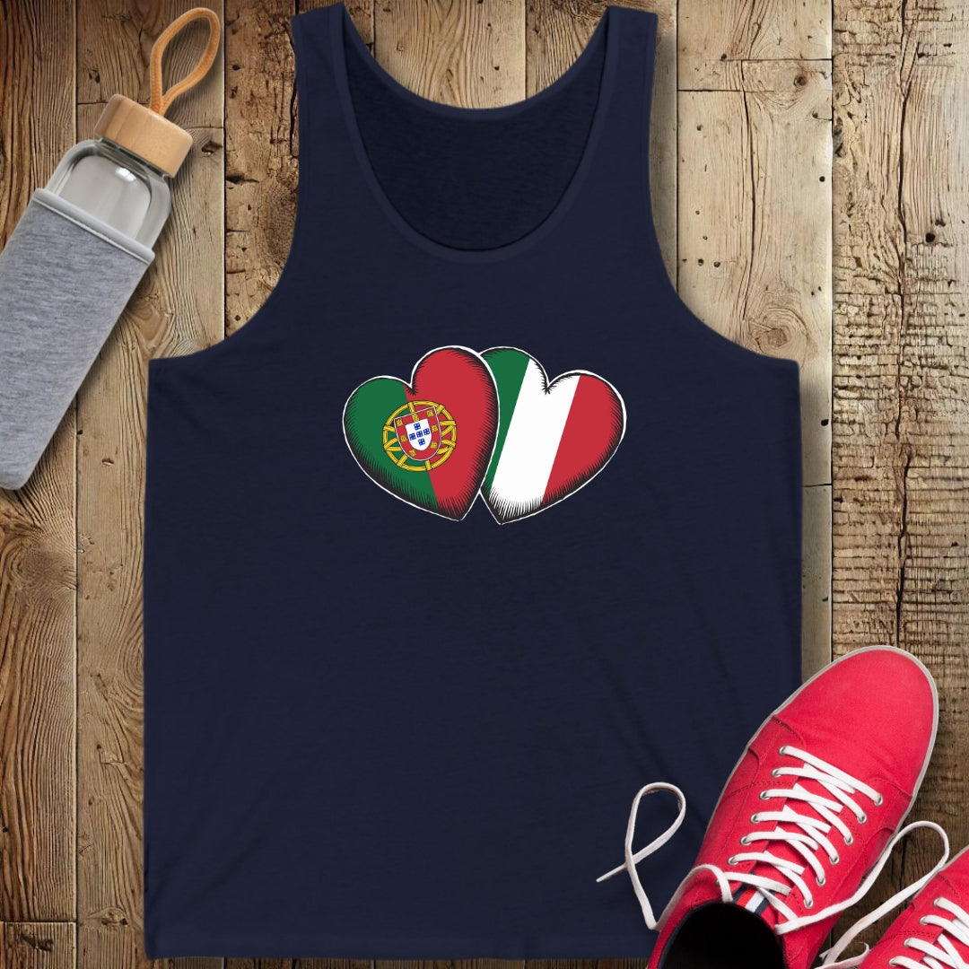 Half Portuguese Italian Unisex Jersey Tank