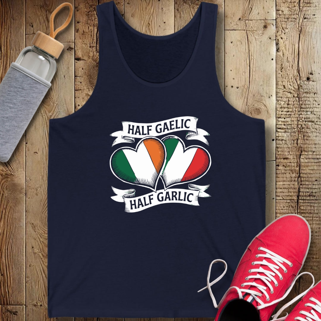 Half Gaelic Half Garlic Irish Italian Unisex Jersey Tank