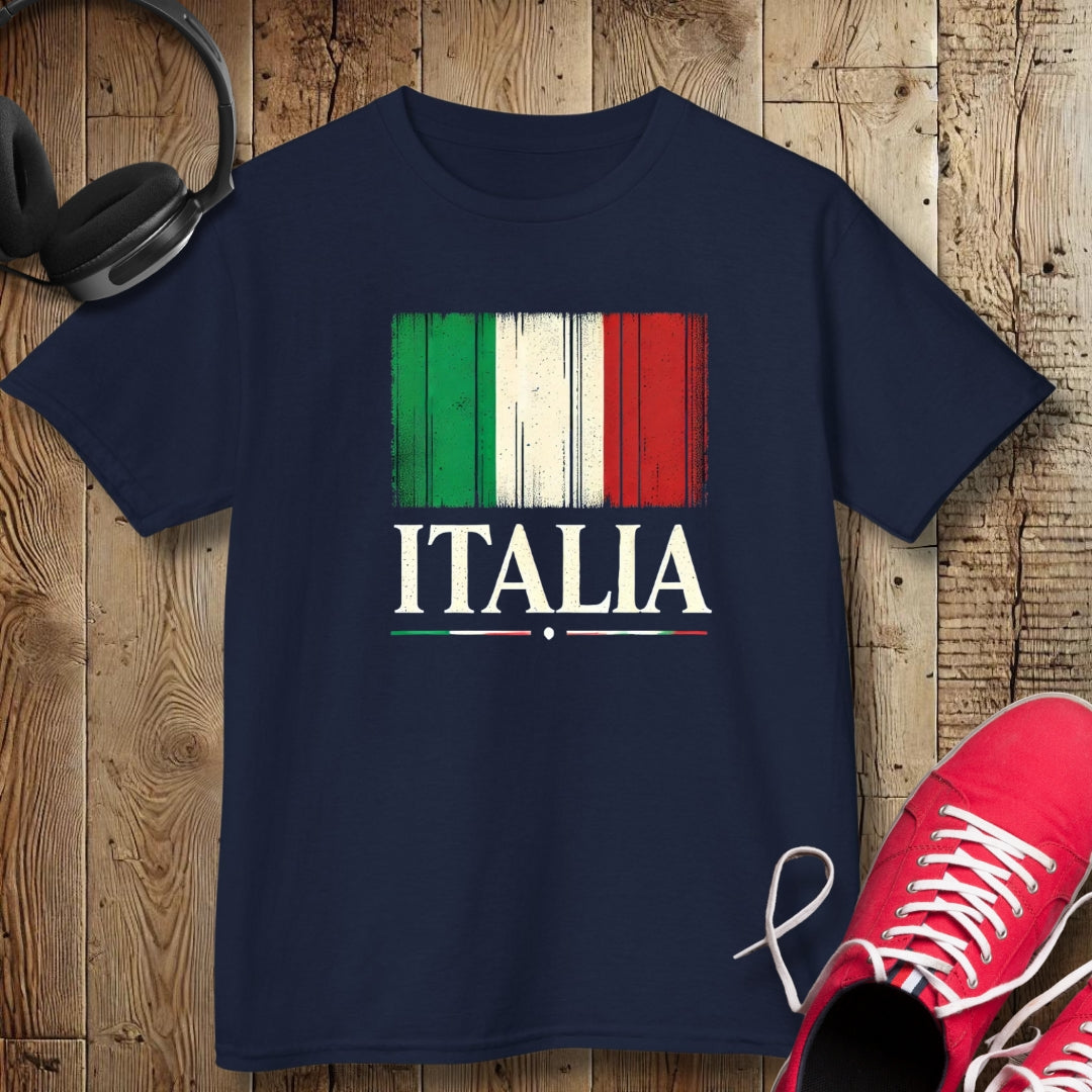 Distressed Italia Flag Kids Tee