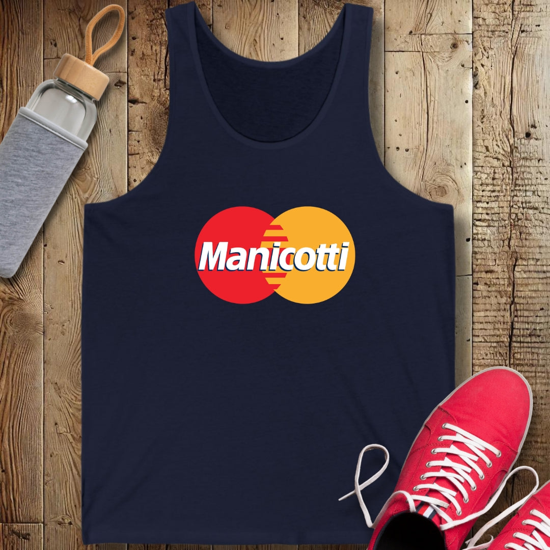 Manicotti Mastercard Logo Unisex Jersey Tank