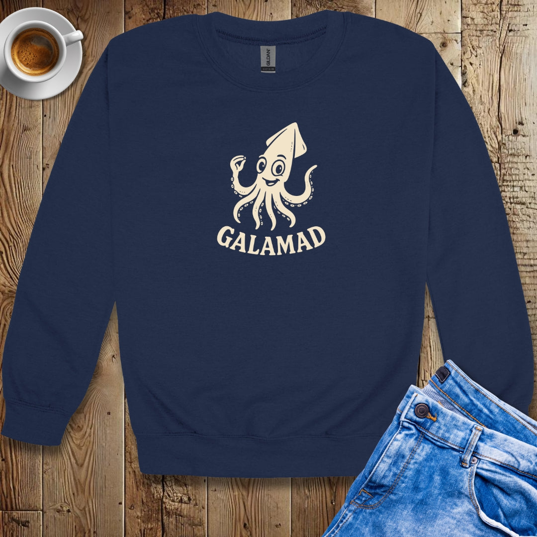 Galamad Italian Hand Calamari Squid Crew Neck Sweatshirt