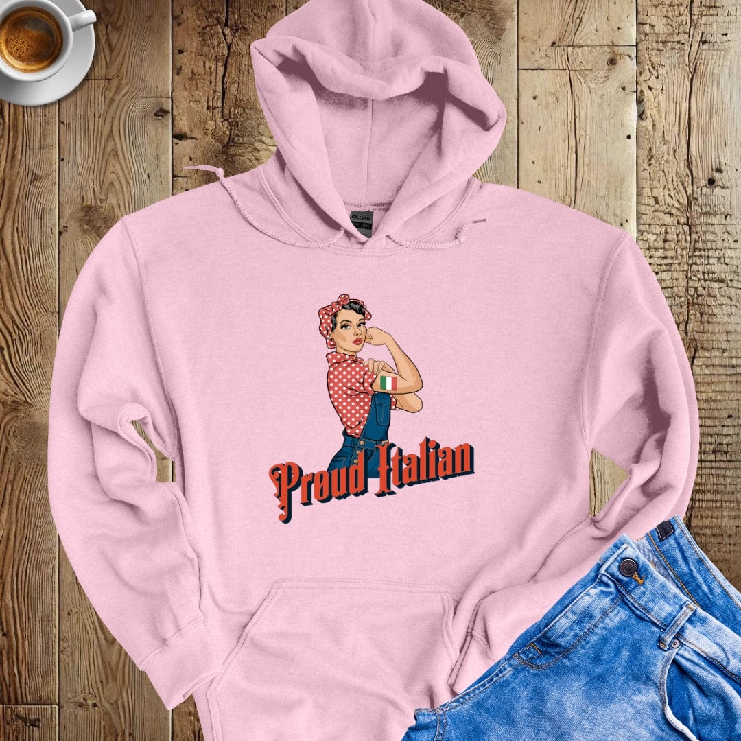 Proud Italian Girl Rosie Riveter Hoodie Sweatshirt