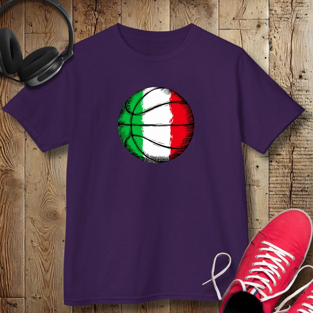 Italian Flag Basketball Kids Tee