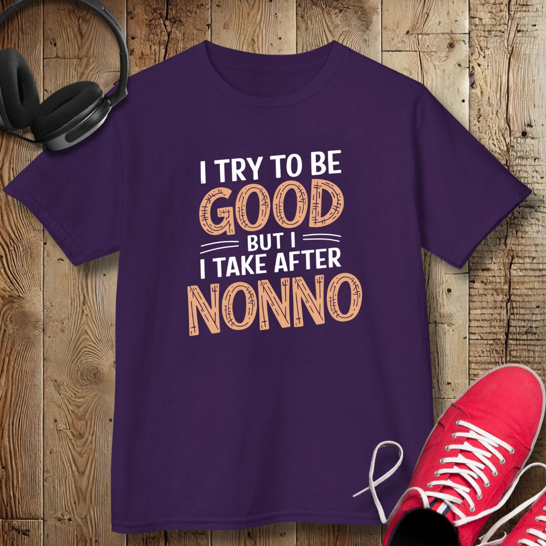 I Try To Be Good But I Take After Nonno Kids Tee