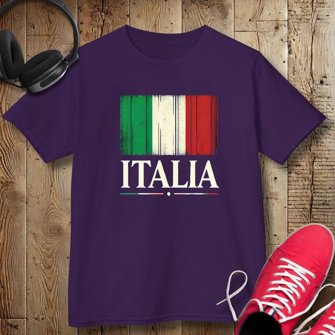Distressed Italia Flag Kids Tee