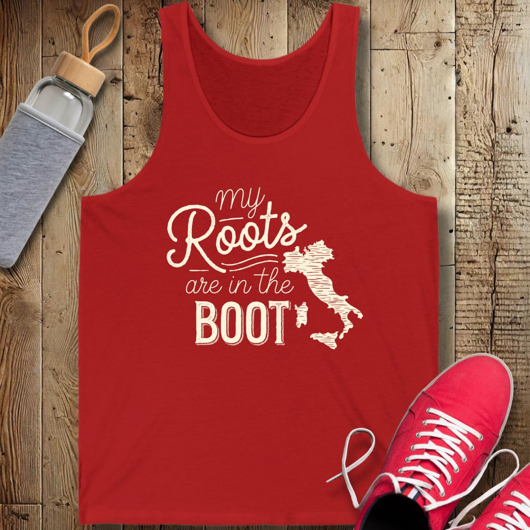 My Roots are in the Boot Italian Unisex Jersey Tank