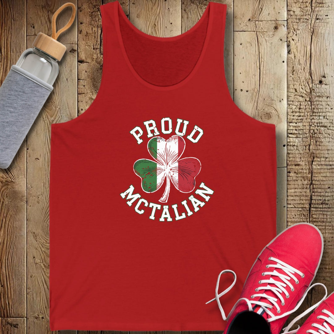 Proud Mctalian Irish Italian Unisex Jersey Tank