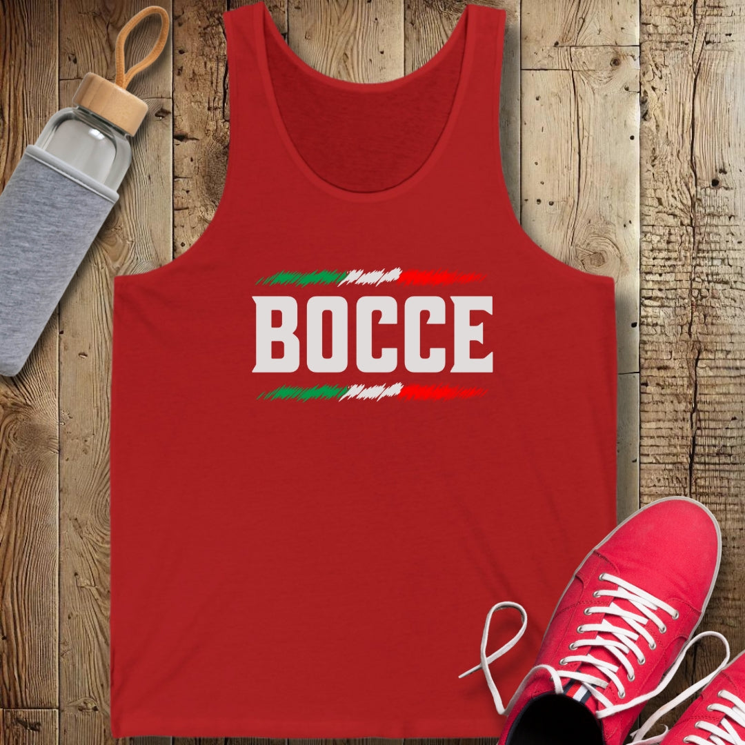 Bocce Italian Flag Unisex Jersey Tank