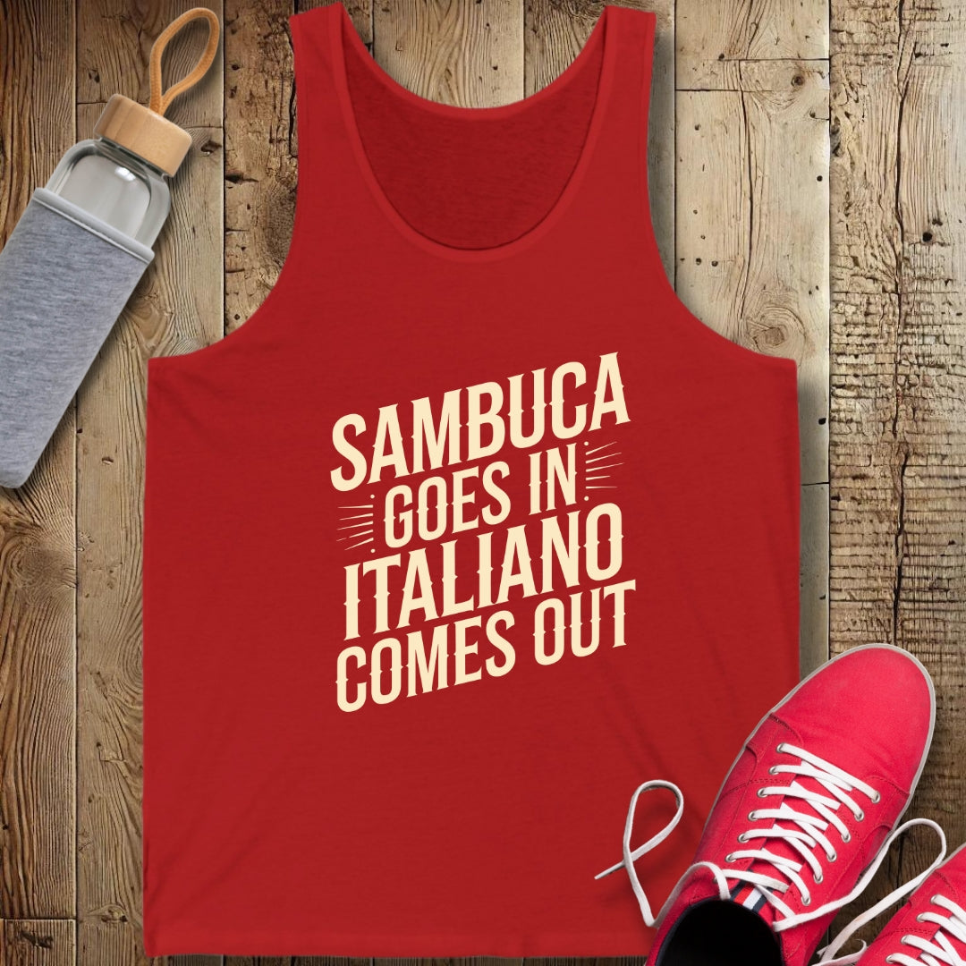 Chicago Italian with Flag Unisex Jersey Tank