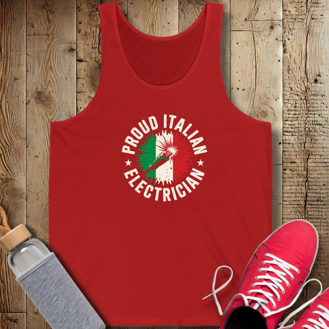 Proud Italian Electrician Unisex Jersey Tank