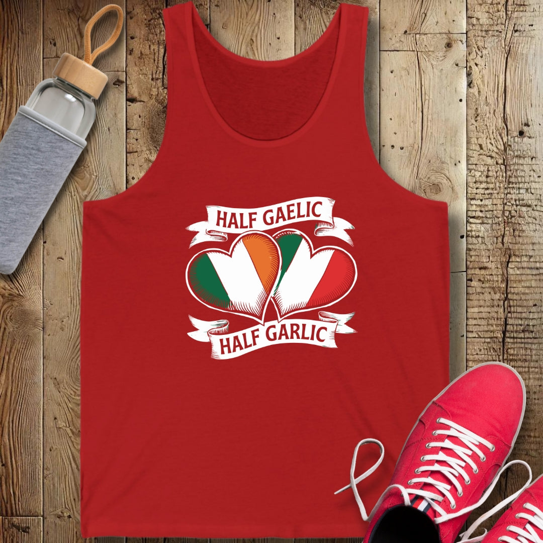 Half Gaelic Half Garlic Irish Italian Unisex Jersey Tank