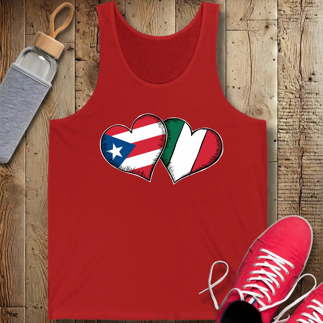 Half Puerto Rican Italian Unisex Jersey Tank
