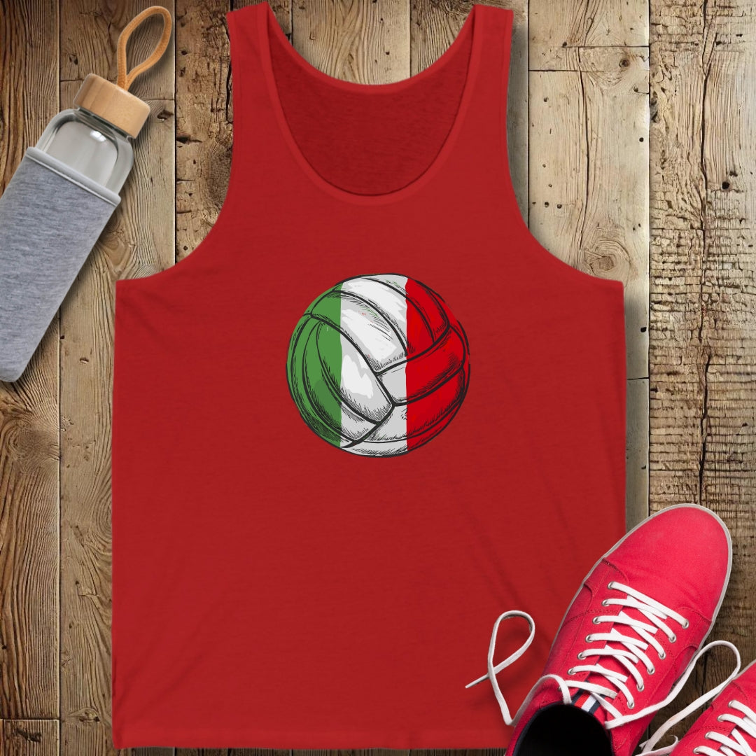 Volleyball Italian Flag Unisex Jersey Tank