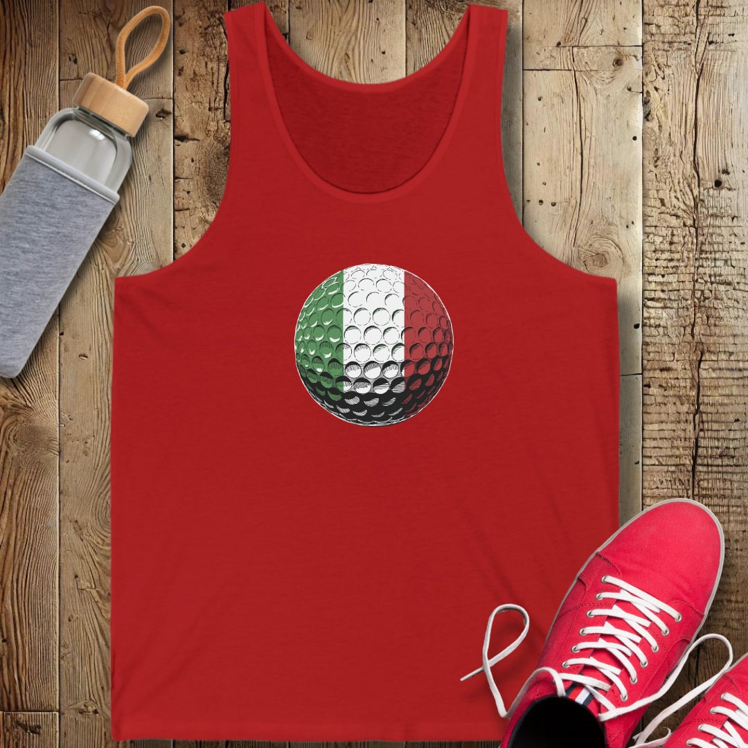 Golfball Italian Flag Unisex Jersey Tank