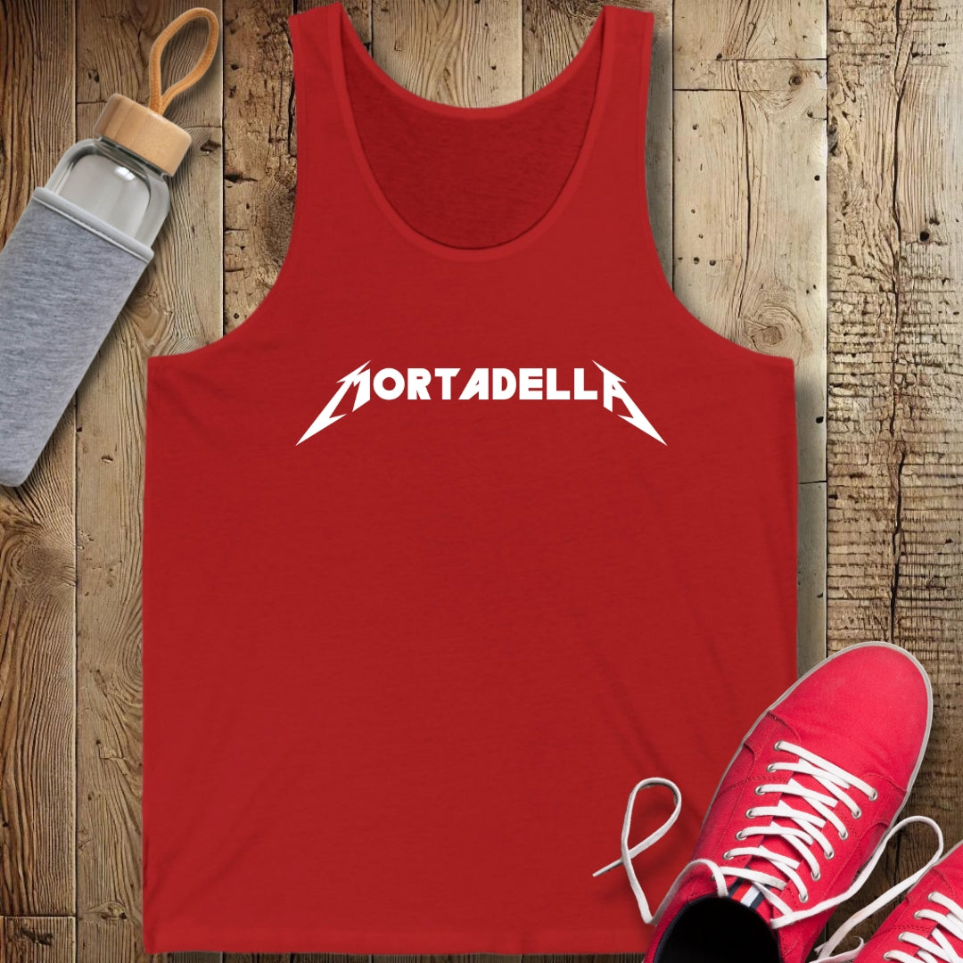 Mortadella Metallica Unisex Jersey Tank