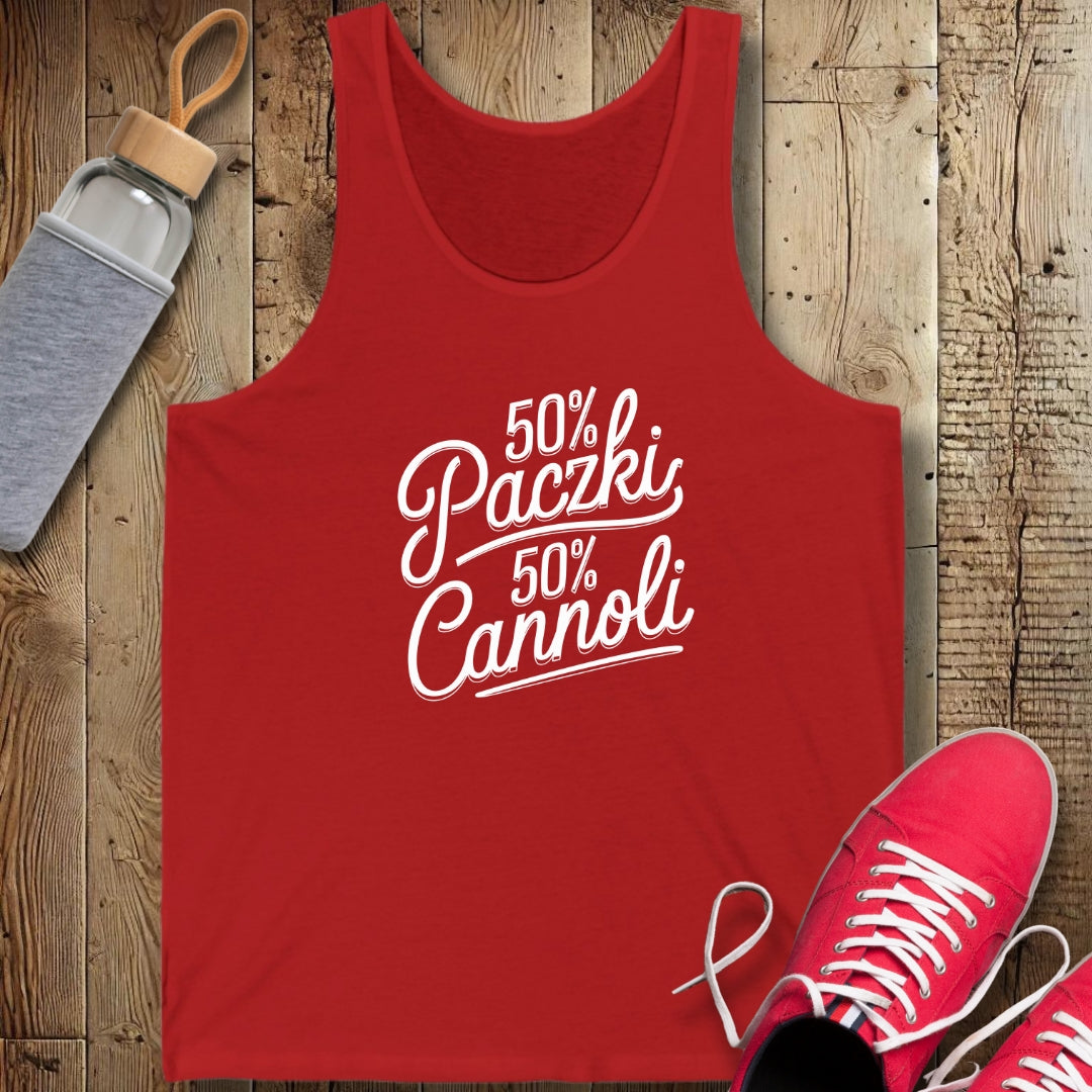 50% Paczki 50% Cannoli Half Polish Italian Unisex Jersey Tank