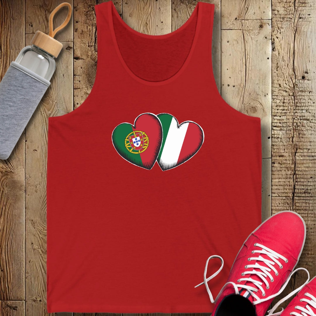 Half Portuguese Italian Unisex Jersey Tank