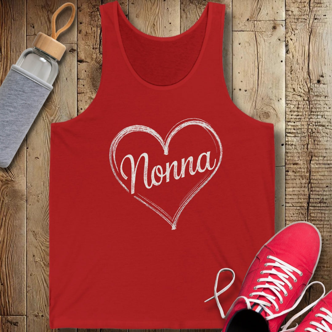 Nonna Heart Chalkboard Unisex Jersey Tank