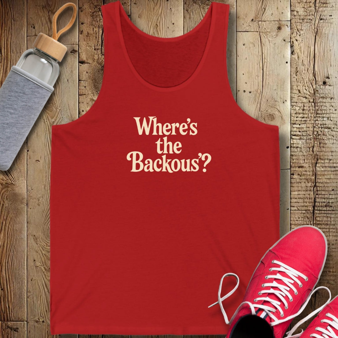 Where's the Backous Unisex Jersey Tank