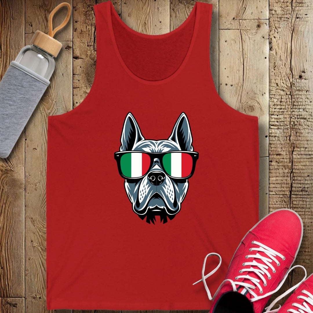 Cane Corso Italian Flag Unisex Jersey Tank